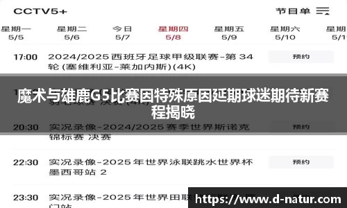 魔术与雄鹿G5比赛因特殊原因延期球迷期待新赛程揭晓
